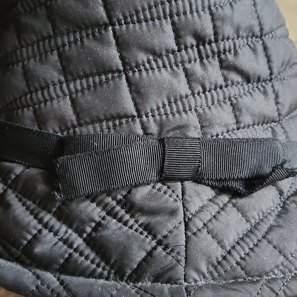 Kate Spade Black Quilted Bucket Hat with Bow - Picture 8 of 9